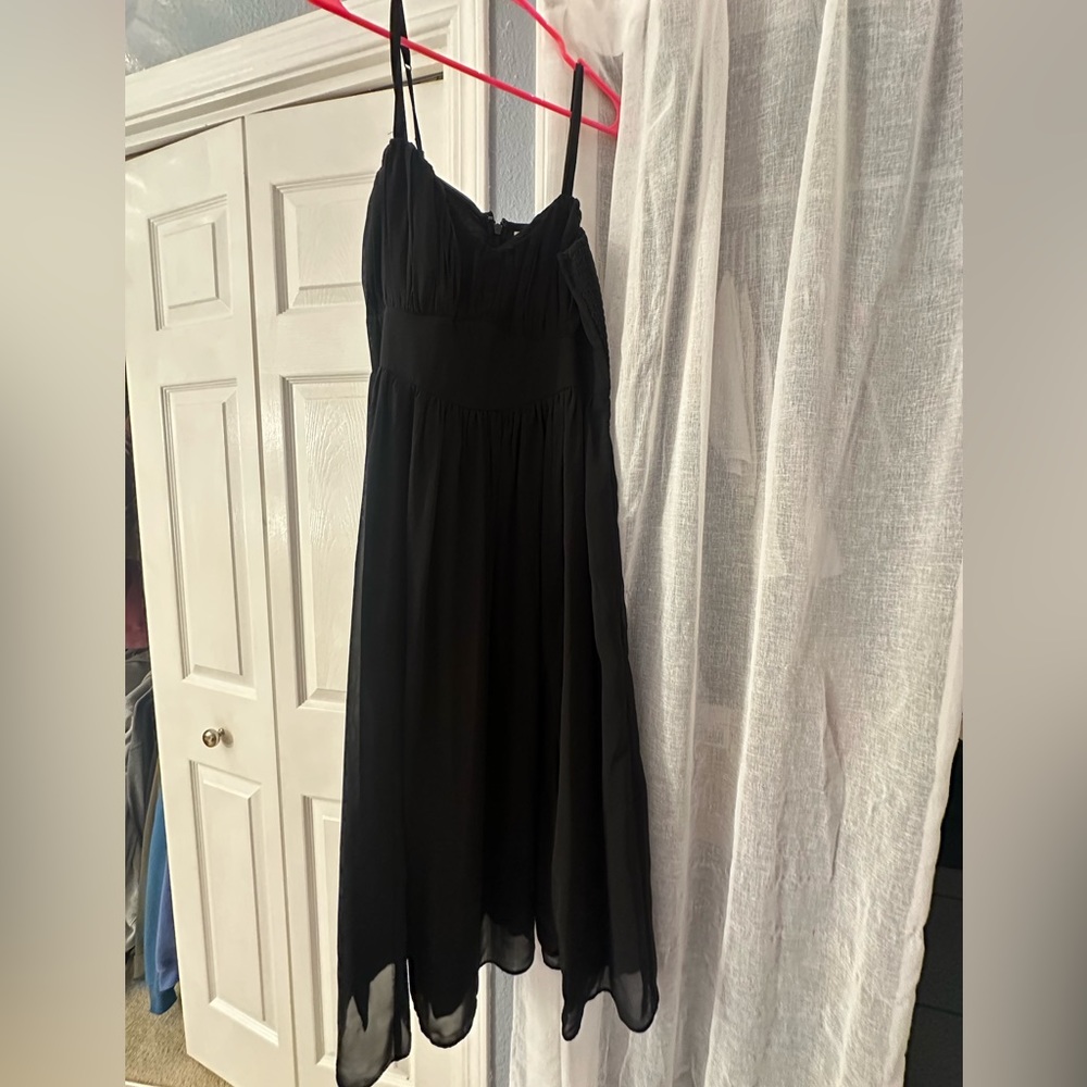 Long black flowy dress